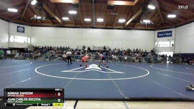 197 lbs Quarterfinal - Juan Carlos Escutia, Menlo College vs Adrian Zamzow, Skyline College