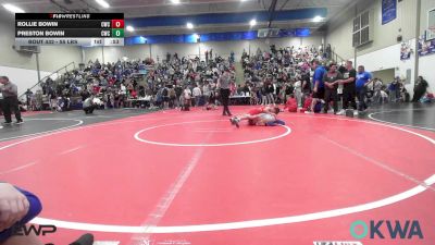 55 lbs Consi Of 8 #2 - Rollie Bowin, Columbus Wrestling Club vs Preston Bowin, Columbus Wrestling Club