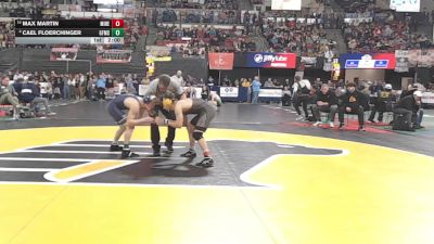 AA - 126 lbs Champ. Round 1 - Max Martin, Missoula Hellgate vs Cael Floerchinger, Great Falls / MSDB