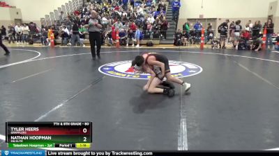 80 lbs Champ. Round 1 - Tyler Heers, Grapplers vs Nathan Hoopman, MN Elite