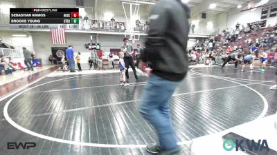 46 lbs Consi Of 4 - Sebastian Ramos, Huskey Wrestling Club vs Brooks Young, Stroud Youth Wrestling Club