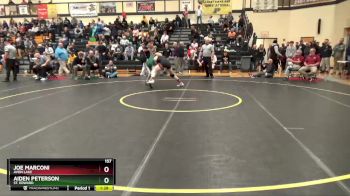 157 lbs Quarterfinal - Aiden Peterson, St. Edward vs Joe Marconi, Avon Lake