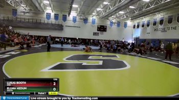 170 lbs Cons. Round 1 - Lukas Booth, Erie vs Elijah Hedum, South
