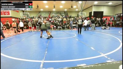 285 lbs Round Of 16 - Austin James, Okmulgee vs Tristan Mowdy, Checotah