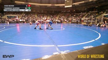 110 lbs Consi Of 16 #2 - Evan Becker, Young Guns vs Thaddeus Yacopino, Minion Training Center