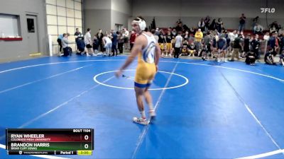 157 lbs Champ. Round 2 - Ryan Wheeler, Colorado Mesa University vs Brandon Harris, Briar Cliff (Iowa)