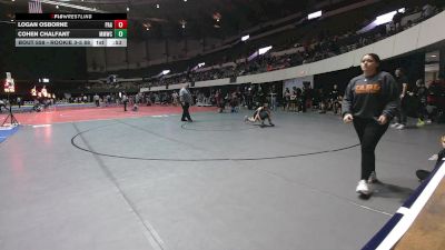 Rookie 3-5 88 Round 2 - Logan Osborne, Poquoson Athletic Association vs Cohen Chalfant, Midlothian Miners Wrestling Cl