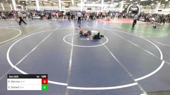 78 lbs Quarterfinal - Gunner Barron, BlackCat WC vs Cayden Scharf, Dickinson WC
