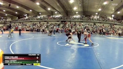 80 lbs Champ. Round 1 - Cole Wyatt, Lamar Tiger Wrestling-AA vs Cole Collins, Marksmen Wrestling Club-AA