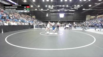285 lbs Cons. Round 3 - Gage Wingerter, Spring Hill HS vs Graysen Cline, Leavenworth HS