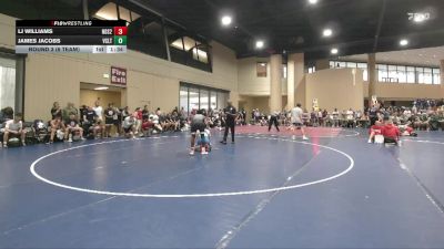 144 lbs Round 3 (6 Team) - LJ Williams, North DeSoto Blue vs James Jacobs, Vancleave Takedown Club