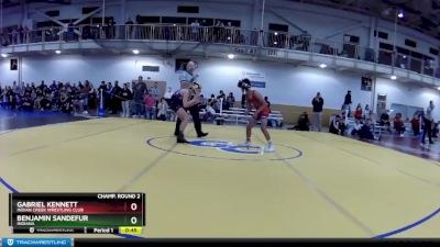 97 lbs Champ. Round 2 - Gabriel Kennett, Indian Creek Wrestling Club vs Benjamin Sandefur, Indiana