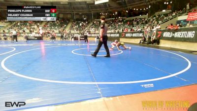 55 lbs Consi Of 8 #1 - Penelope Flores, Cory Clark Wrestling vs Delaney Coleman, Fightin Irish Wrestling Club