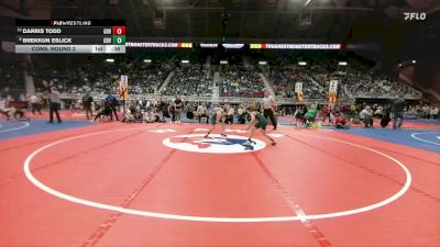 4A-106 lbs Cons. Round 2 - Brekkun Eslick, Green River vs Darris Todd, Green River