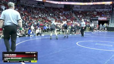 3A-165 lbs Champ. Round 1 - Logan Bruxvoort, Pella vs Gabe Rubino, Waukee Northwest