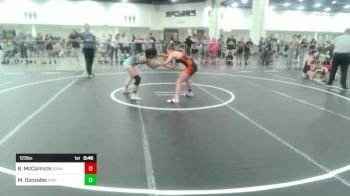 123 lbs Consi Of 4 - Brooklynn McCormick, Bonner Springs vs Mya Gonzales, Kingdom WC