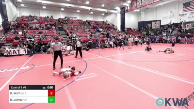 46 lbs Consi Of 8 #2 - Rawley Wolf, Wolfpak Wrestling vs Baker Johns, Perry Wrestling Academy