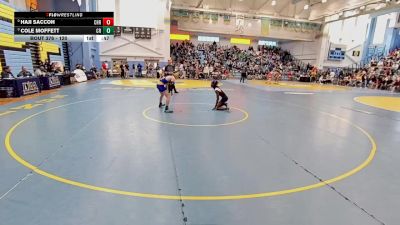 120 lbs 7th Place Match - Cole Moffett, Caesar Rodney H S vs Haji Saccoh, Christiana H S