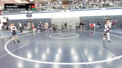 77 lbs Quarterfinal - Keller Green, Idaho vs Christian Collins-Garcia, Hawk Wrestling Club