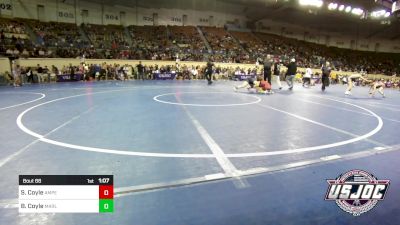 118 lbs Round Of 16 - Shelby Coyle, Amped Wrestling Club vs Bailey Coyle, Marlow Outlaws