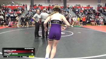 135 lbs Quarterfinal - Destiny Krum, East Buchanan vs Mallory Bruhn, Muscatine