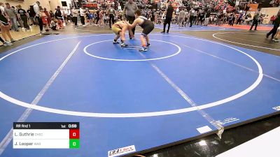 Rr Rnd 1 - Luke Guthrie, Checotah Matcats vs Jason Looper, Warner Eagles Youth Wrestling