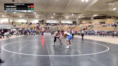 AA 215 lbs Semifinal - Gabe Moore, Cleveland High School vs Jake Sentell, Nolensville High School