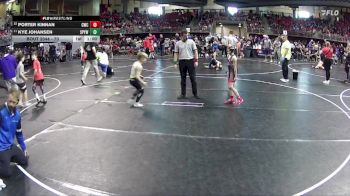 70 lbs Champ. Round 1 - Kye Johansen, St Paul Youth Wrestling vs Porter Kinnan, Cozad Wrestling Club