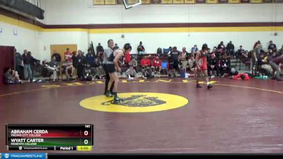 141 lbs Semifinal - Abraham Cerda, Fresno City College vs Wyatt Carter, Modesto College