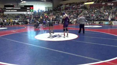 5A 150 lbs Quarterfinal - Garrett Johnson, El Dorado vs Jalen Brown, Van Buren