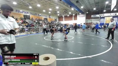 132 lbs Semifinal - Diego Arias, Brawley Union vs Moses Mendoza, Gilroy