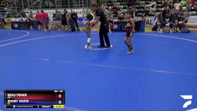 62 lbs Semifinal - Beau Fisher, OK vs Emory White, CT