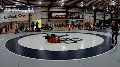 57 kg Cons. Round 6 - Gylon Sims, The Charleston Wrestling Club vs Ashton Jackson, Boilermaker RTC