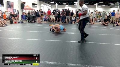 96 lbs Round 5 (6 Team) - Dakota Sandy, Lil Shutts vs Hugh Zimmerman, Dirty Jersey