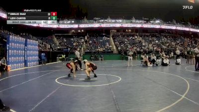 3A 106 lbs 5th Place Match - Emilio Diaz, South Rowan High School vs Levi Curtis, Pisgah High School