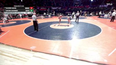 2A 138 lbs Cons. Round 2 - Oliver Davis, Chicago (Brother Rice) vs Jacob Alvarez, Elmhurst (IC Catholic)