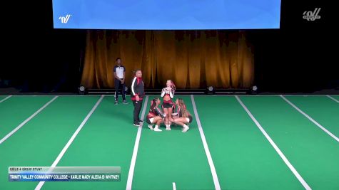 Trinity Valley Community College - Karlie Mady Alexa & Whitney [2026 Girls 4 Group Stunt] 2026 UCA & UDA College Cheerleading and Dance Team National Championship