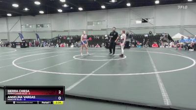 120 lbs Placement Matches (8 Team) - Sierra Chiesa, Pennsylvania Blue vs Angelina Vargas, Missouri Blue