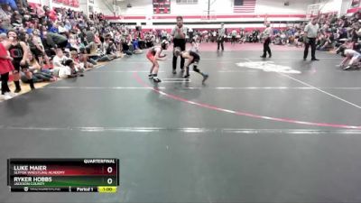 70 lbs Quarterfinal - Luke Maier, SlyFox Wrestling Academy vs Ryker Hobbs, Jackson County