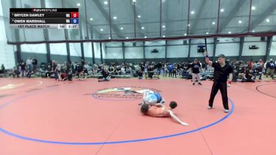Junior Boys FS - 126 lbs 1st Place Match - Brycen Dawley, WA vs Owen Marshall, WA