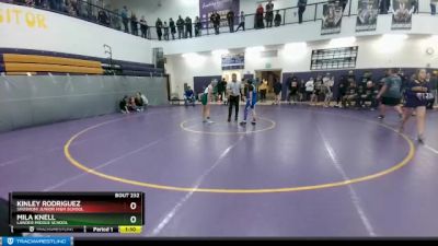 120 lbs Semifinal - Kinley Rodriguez, Shoshoni Junior High School vs Mila Knell, Lander Middle School