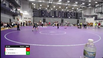 97-106 lbs Cons. Round 2 - Ezmerelda Casas, Valparaiso Wrestling Club vs Emmett Amendola, Valparaiso Wrestling Club