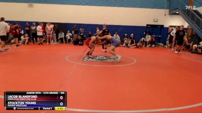 165 lbs Semifinal - Jacob Blandford, Middleton Wrestling Club vs Stockton Young, Weiser Wrestling