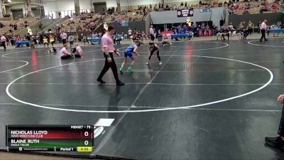 75 lbs Cons. Round 3 - Nicholas LLoyd, Wave Wrestling Club vs Blaine Ruth, Eagle Talon