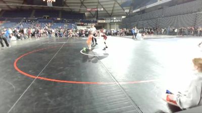 106 lbs Cons. Round 5 - Leo Whitaker, Snoqualmie Valley Wrestling Club vs Bo Bruhn, Enumclaw Yellow Jackets Wrestling Club