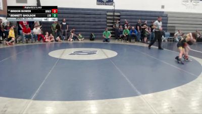 70 lbs Champ. Round 1 - Bennett Gholson, Lions Youth Wrestling vs Bridon Bowen, Oakley Hornets Wrestling Club Inc.