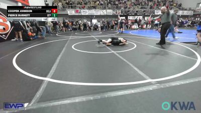 80 lbs Quarterfinal - Cooper Johnson, Oklahoma Phantom Wrestling Club vs Pierce Burnett, Tulsa Blue T Panthers