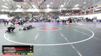 197 lbs Cons. Round 6 - Justice Cash, Marian University (IN) vs Liam Swanson, Providence (Mont.)
