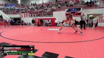 120 lbs Cons. Round 5 - Aubrey Brown, ALTUS vs De`Kadence Theriot, MUSTANG