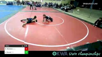 90 lbs Consi Of 8 #2 - Gage Bledsoe, Woodland Wrestling Club vs John Ryan Goree, Piedmont